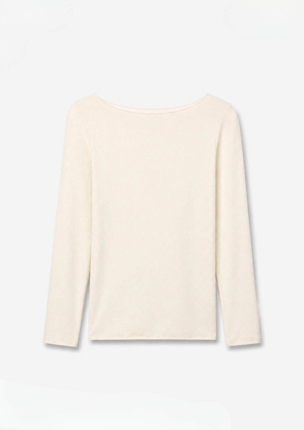 Alea Baselayer i Porcelain Sand – langærmet cashmere-top til dame