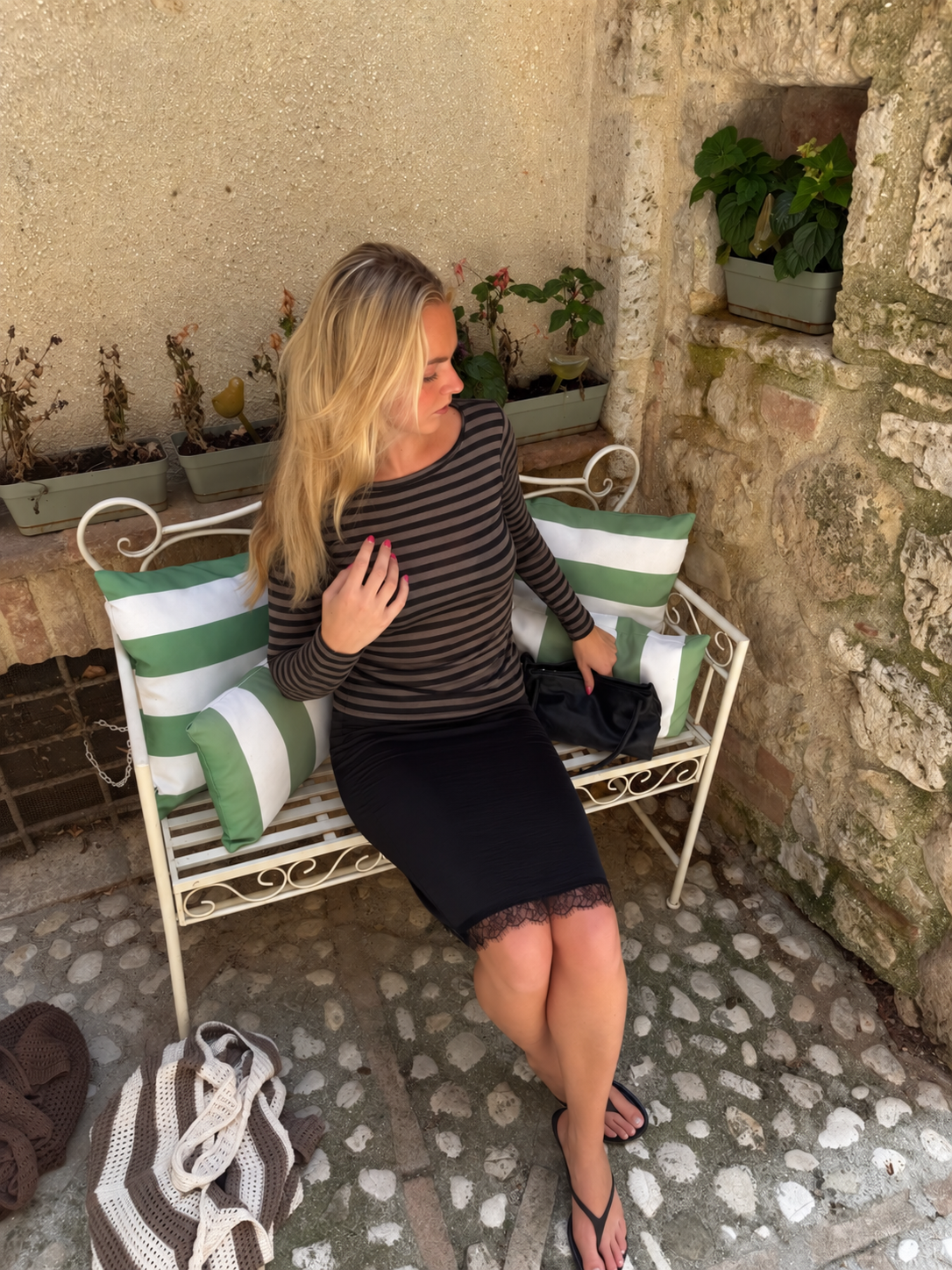 Ingrid Baselayer Mocha Stripe